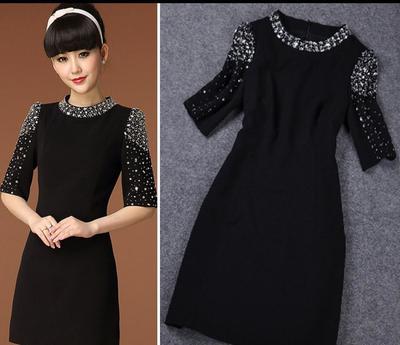 【2015秋冬新款 欧美外贸原单精品高端女装品牌代理连衣裙子】价格_厂家_图片 -